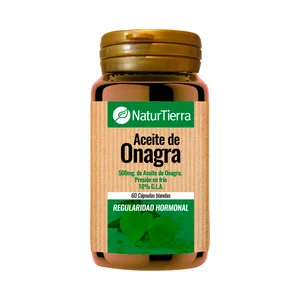 NATURTIERRA Complemento alimenticio a base de Aceite de Onagra (presión en frio) NATURTIERRA 60 cápsulas.