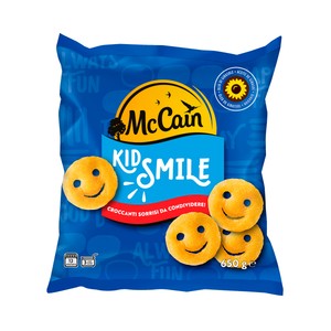 Imagen de McCAIN Patatas prefritas ultracongeladas, con forma de caritas sonrientes Kids smile 650 g.