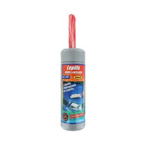 Cepillo con flecos de algodón que no rallan, impregnados de abrillantador ROLMOVIL.