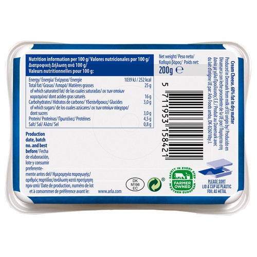 ARLA Queso natural para untar 200 g.