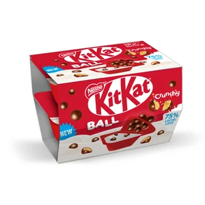 NESTLÉ Yogur de natural azucarado con trocitos de galletas de chocolate con leche Kit kat 2 x 115 g.