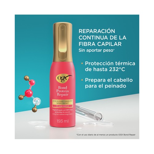 OGX Bond protein repair Protector capilar frente al calor 193 ml. 