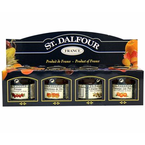 ST.DALFOUR Mermeladas variadas (fresa, melocotón, ciruela y naranja) ST.DALFOUR 4 uds. 28 g.