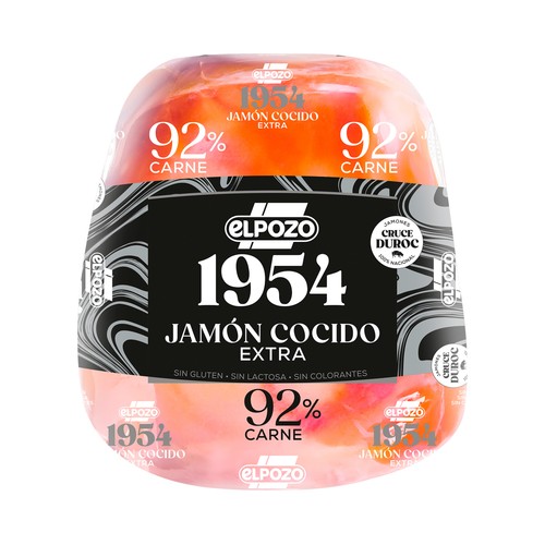 EL POZO 1954 Jamón cocido extra procedente de jamones 100% nacionales cruce Duroc - Loncha fina 1 mm