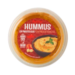 AUCHAN Hummus con pimientos rojo 240 g. Producto Alcampo