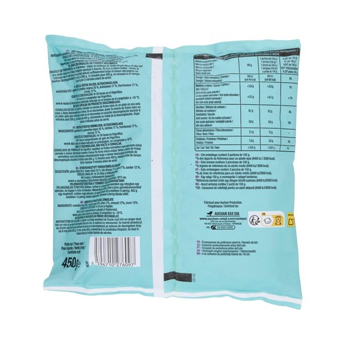 AUCHAN Mezcla de frutos rojos ultracongelados 450 g Producto Alcampo.
