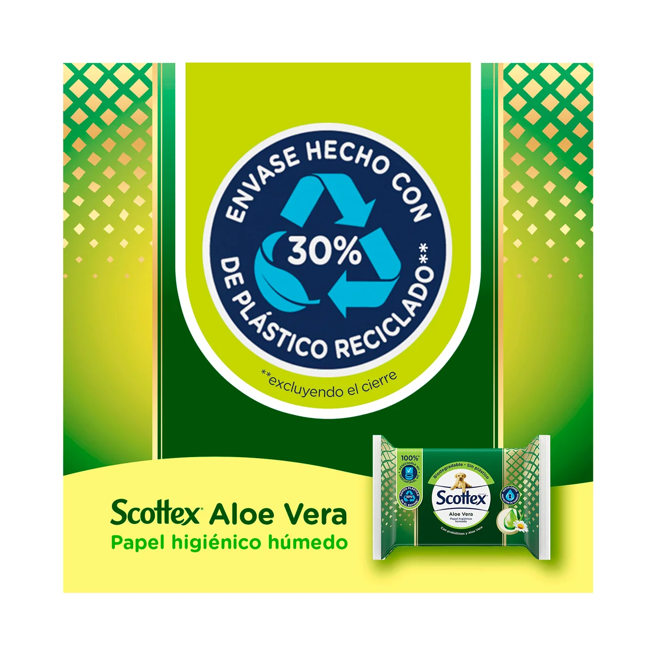 SCOTTEX Calm Papel higiénico húmedo (toallitas WC), con aloe vera, especial pieles sensibles 66 uds.