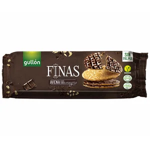 GULLÓN Galletas finas avena con chocolate negro 150 g.
