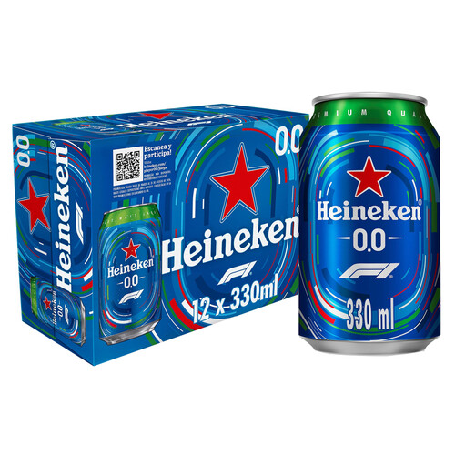 Cervezas 0,0 % HEINEKEN pack 12 uds. x33 cl.