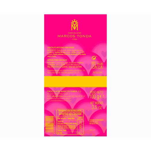 AGATHA RUIZ DE LA PRADA Tableta de chocolate negro 80 % 100 g.
