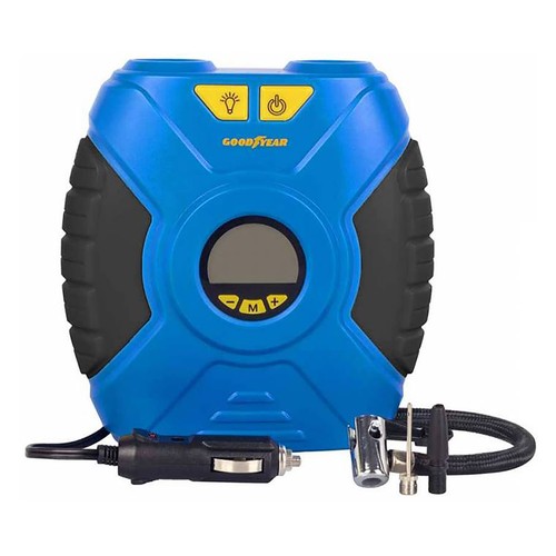 Mini compresor de aire para coche GOODYEAR, 35 PSI.