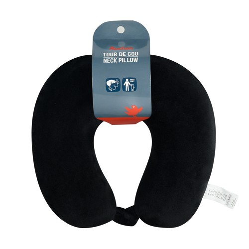 Almohada cervical con efecto memoria, color negro, AUCHAN.