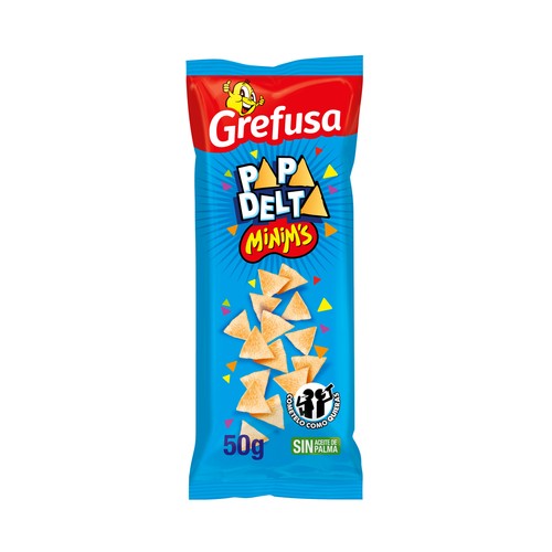 PAPA DELTA Minim´s Snacks de patata fritos con sabor ahumado y forma de triángulo bolsa 50 g.