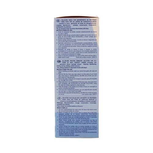 NOVALENS Solución única para todo tipo de lentes de contacto blandas NOVALENS 500 ml.
