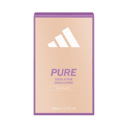 ADIDAS Pure Eau de toilette (agua de colonia) para mujer con aroma cacao y pera 100 ml.