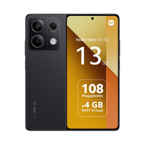 XIAOMI Redmi Note 13 5G negro, 256GB + 8GB Ram, móvil 16,9cm (6,67").