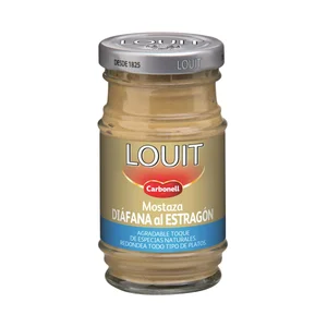 LOUIT Mostaza diáfana al estragón frasco de 115 g.