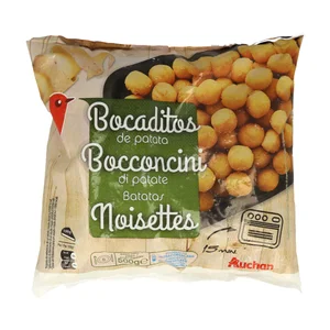 AUCHAN Bocaditos de patata ultracongelados 500 g. Producto Alcampo