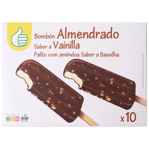 PRODUCTO ECONÓMICO ALCAMPO Bombón almendrado con sabor a vainilla 10 x 100 ml.