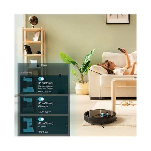 Robot aspirador y friegasuelos CECOTEC Conga Eternal Pet Titanium, Wi-Fi, APP control, 3000Pa, programable, especial mascotas.