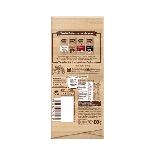 NESTLÉ Chocolate blanco especial postres, NESTLÉ 180 g.