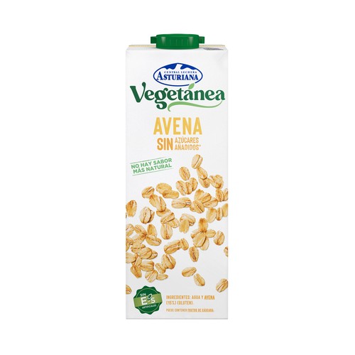 CENTRAL LECHERA ASTURIANA Bebida de avena sin azúcares añadidos Vegetánea 6 x 1 l.