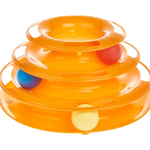 PRODUCTO ALCAMPO Juguete interactivo para gatos (25 cm) con pelota.