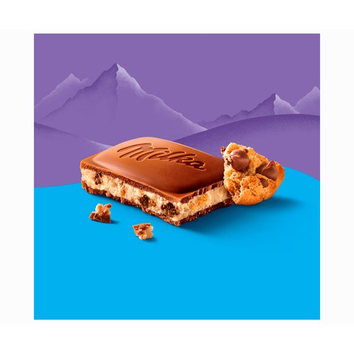 MILKA Chocolate con leche relleno de galletas chips ahoy 100 g.