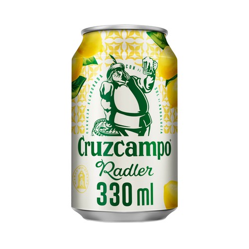 Cerveza con sabor a limón Radler CRUZCAMPO lata de 33 cl.