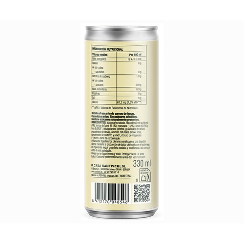 SANT Refresco de limón lata 330 ml.
