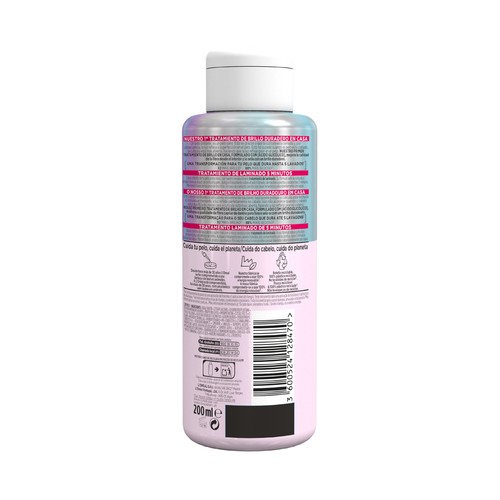 ELVIVE Glycolic gloss de L´oréal Parils Tratamiento de laminado en 5 minutos, para cabellos porosos y sin brillo 200 ml.