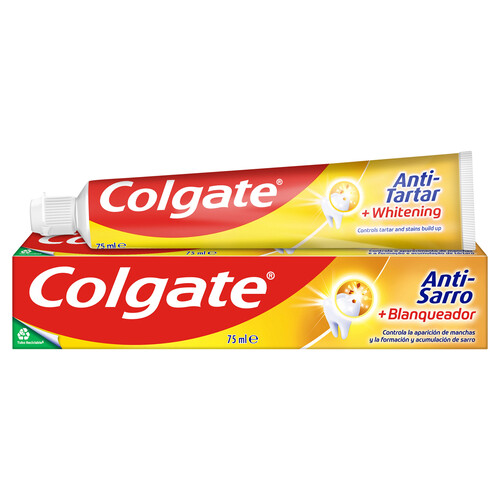 COLGATE Pasta de dientes anti-sarro con acción blanqueantey sabor a menta COLGATE 75 ml.
