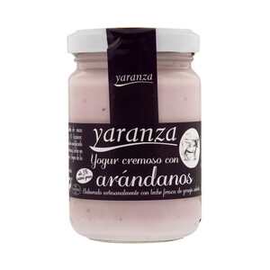 YARANZA Yogur cremoso con arándanos y solo un 3% de materia grasa 140 g.