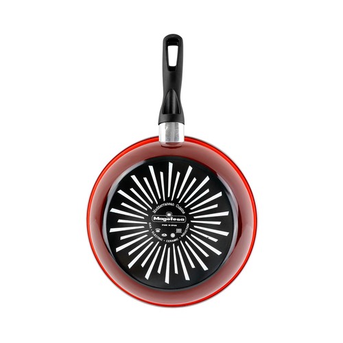 Sartén freidora de acero vitrificado, 26 cm., apto para inducción, SFUMATO MAGEFESA.