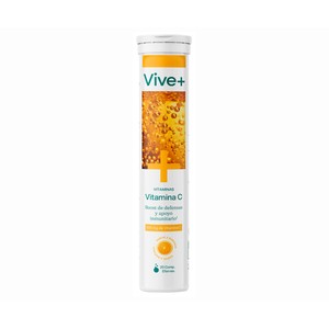 VIVE PLUS Complemento alimenticio, Vitamina C 500 mg + Zinc VIVE PLUS 20 uds. 90 g.