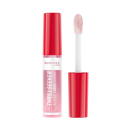 RIMMEL Thrill seeker glassy gloss tono Coco sugar Brillo de labios hidratante y nutritivo.