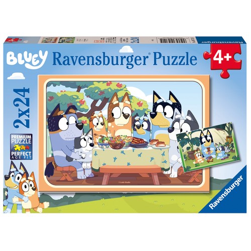 Puzzle infantil Bluey  2X24 Piezas  +4 Años, RAVENSBURGER