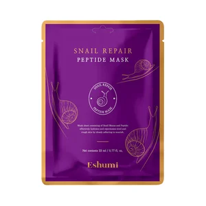 ESHUMI Mascarilla facial reparadora con baba de caracol y péptidos hidratantes.