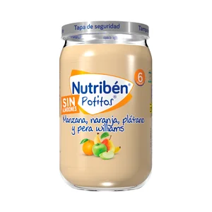 NUTRIBÉN Potitos® de fruta (manzana, naranja, plátano y pera williams), a paritr de 6 meses 235 g.
