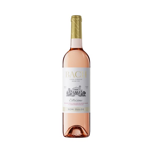Vino rosado semi dulce con denominación de origen Catalunya BACH Viña extrisima botella de 75 cl.
