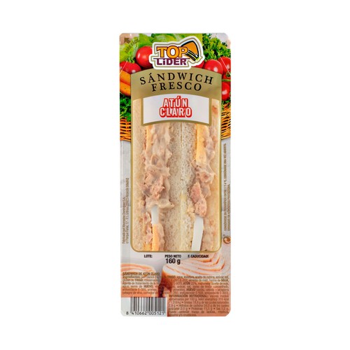 TOP LIDER Sándwich de atún 160 g.