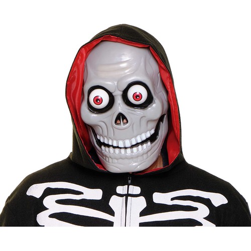 Máscara plástico, skull con ojos locos de Halloween. RUBIES