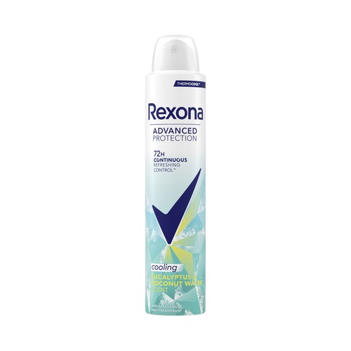 REXONA Advanced protection cooling Desodorante en spray unisex, antitranspirante hasta 72 horas 200 ml.