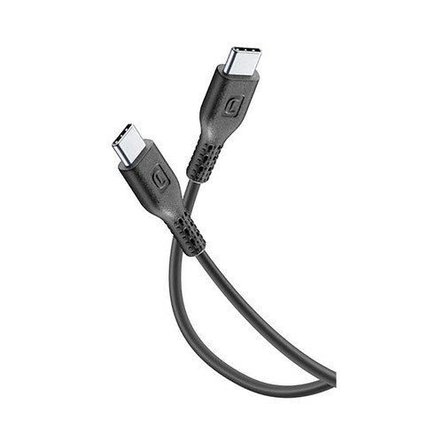 Cable USB 5A USB-C a USB-C de 200cm, color negro, CELLULAR LINE