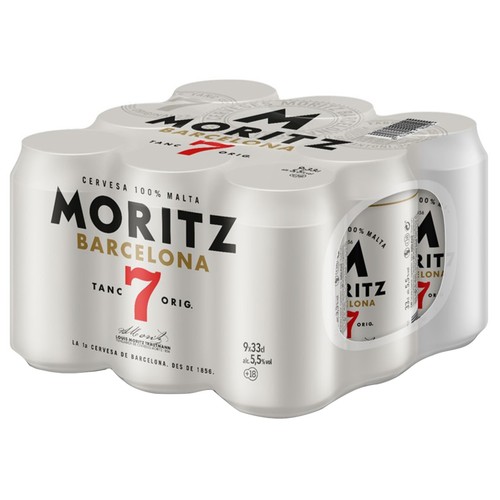 MORITZ 7 Cervezas 100 % malta pack 9 uds. x 33 cl.