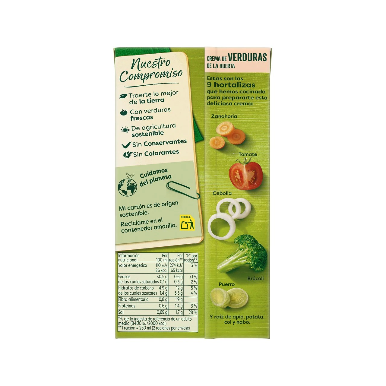 Crema de verduras de la huerta 500 ml