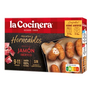 LA COCINERA Croquetas horneables de jamón ibérico Recetas horneables 340 g.