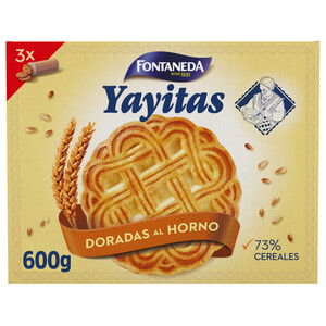 FONTANEDA Yayitas Galletas de desayuno doradas al horno 600 g.