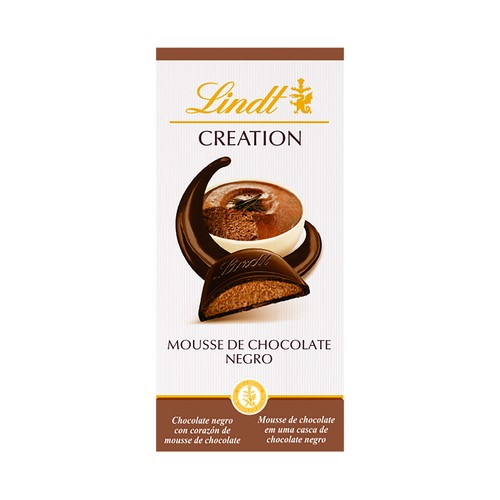 Chocolate relleno de mousse de chocolate negro LINDT PETITS DESSERT tableta de 140 g.