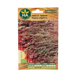 Semillas ecológicas para plantar tomillo HA-HUERTO Y JARDÍN 0.18 gramos.